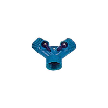 Rugg Rugg  0.75 in. Plastic Threaded Female & Male Y-Hose Connector with Shut-Offs - 30PK 7690662